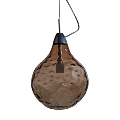 Suspension métal cloche ambre D30cm