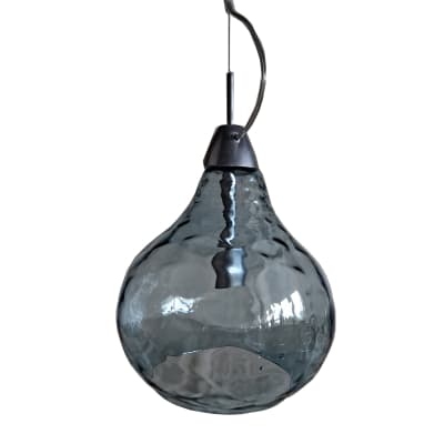 Suspension métal cloche bleu D30cm