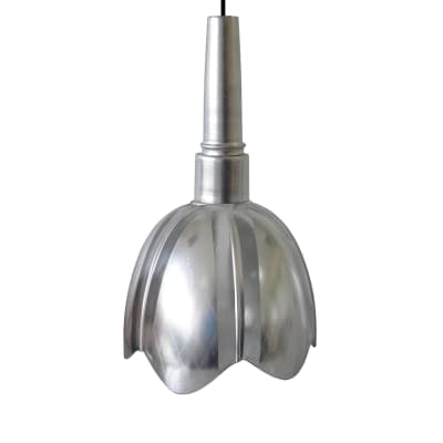 Suspension métal  cable cloche chromé D18cm