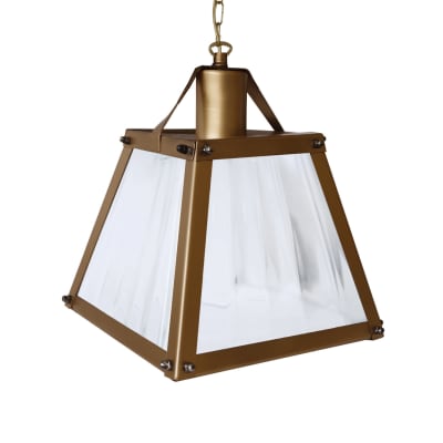 Suspension métal  cable carré bronze D20cm
