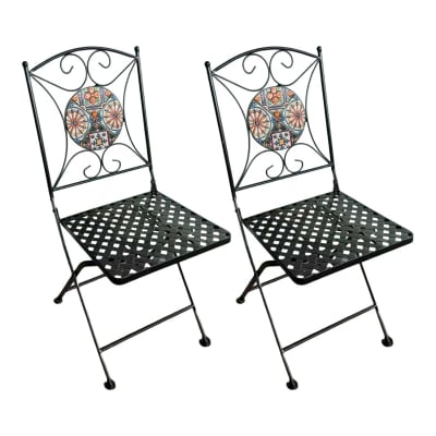 Lot de 2 chaises de bistrot pliantes  casa del sol