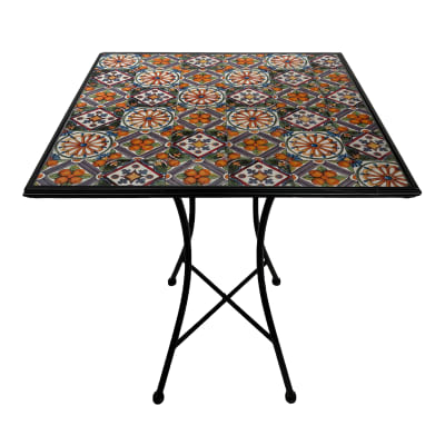 Table de bistrot au motif mosaïque - casa del sol