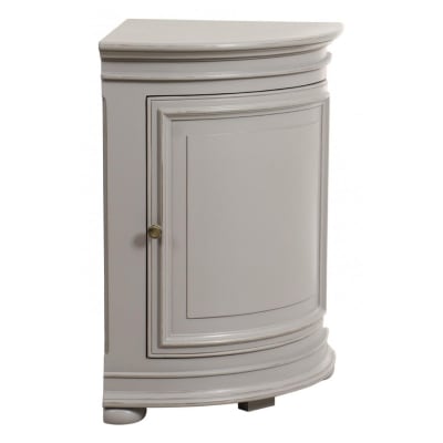 Meuble d'angle basse en bois blanc
