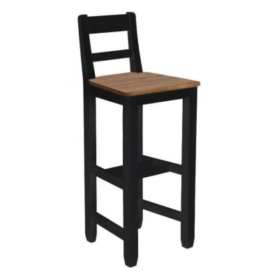 Chaise haute en bois noir