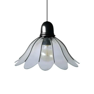 Suspension métal  cable cloche noir D31cm
