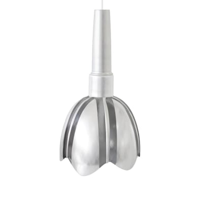 Suspension métal  cable cloche blanc D18cm