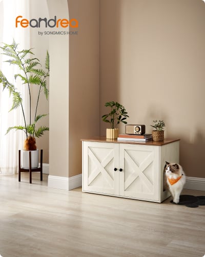 Maison de toilettes pour chat 80 x 53 x 49 cm marron