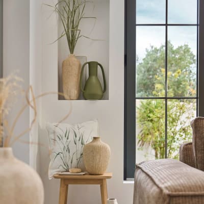 Vase céramique kaki 30 cm