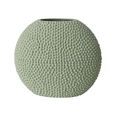 Vase céramique déco texturé vert d'eau 28 cm
