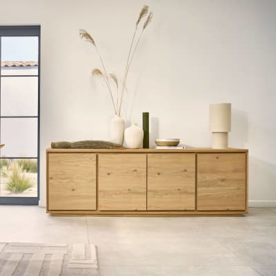 Grand vase céramique 36 cm déco texturé blanc
