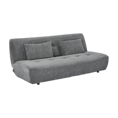 Banquette convertible tissu chenille 3 places gris