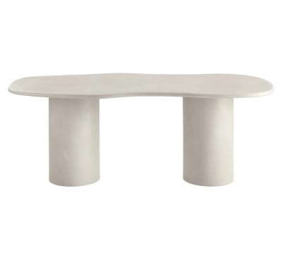 Bureau ou table repas aspect béton beige l200