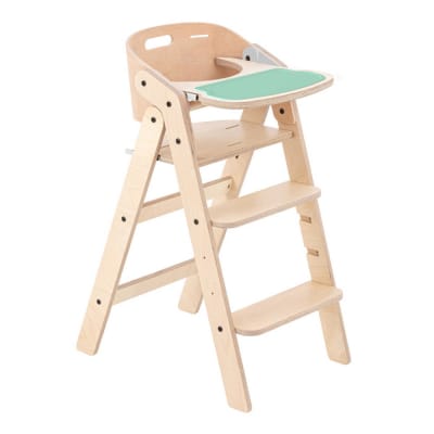 Chaise haute pliante en bois pour bébé - 60 x 60 x 85 cm