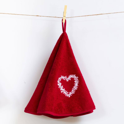 Essuie-mains en coton rouge