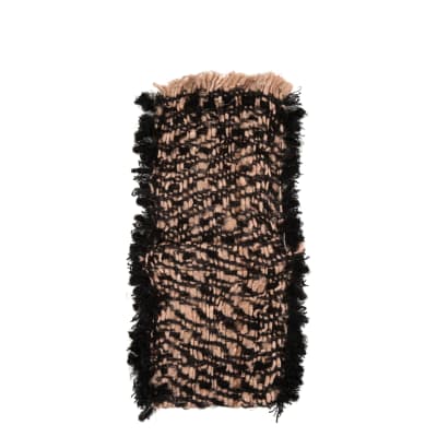 Range-couverts coton noir et cuivre 13x25x1cm
