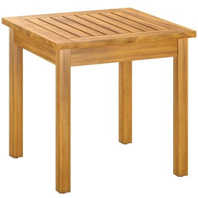Table basse de jardin plateau à lattes bois d'acacia naturel