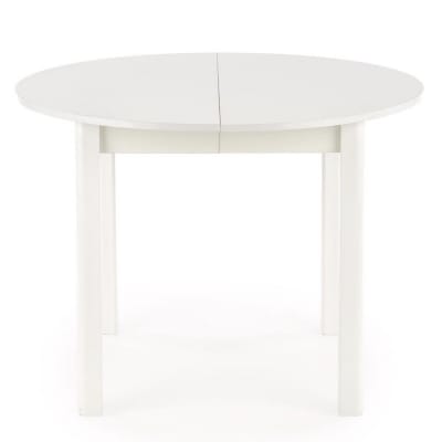 Table de salle à manger ronde blanche avec rallonge