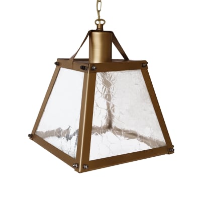 Suspension métal  cable Pyramide bronze D20cm