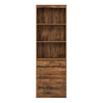 Meuble de rangement haut avec réglables et 3 pour bureau salon marron
