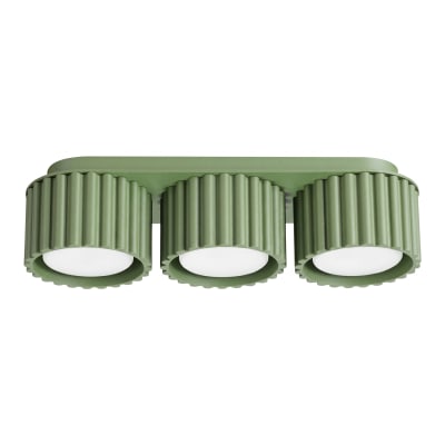 Plafonniers aluminium sauge h 8 cm