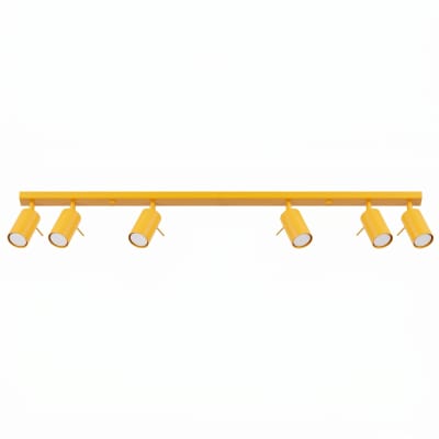 Plafonniers acier jaune h 16 cm