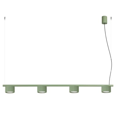 Lustres aluminium sauge h 208 cm