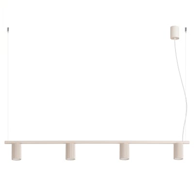 Lustres aluminium beige h 212 cm