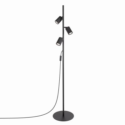 Lampadaires aluminium noir h 155 cm