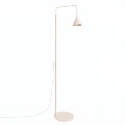 Lampadaires acier beige h 165 cm