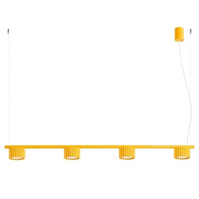Lustres aluminium jaune h 208 cm