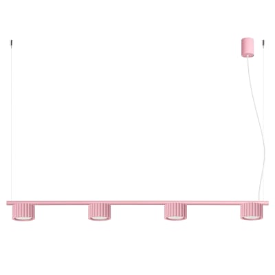 Lustres aluminium rose h 208 cm