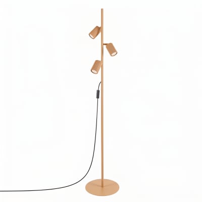 Lampadaires aluminium doré h 155 cm