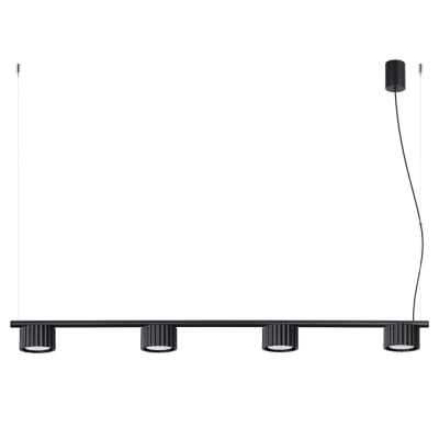 Lustres aluminium noir h 208 cm