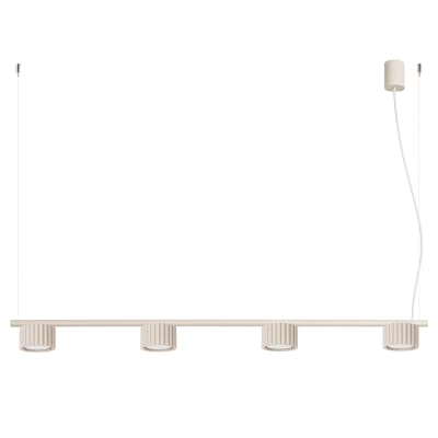 Lustres aluminium beige h 208 cm