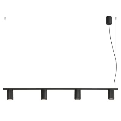 Lustres aluminium noir h 212 cm
