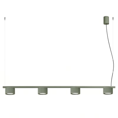 Lustres aluminium vert olive h 208 cm