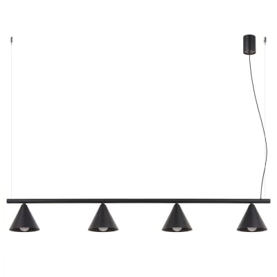 Lustres acier noir h 215 cm