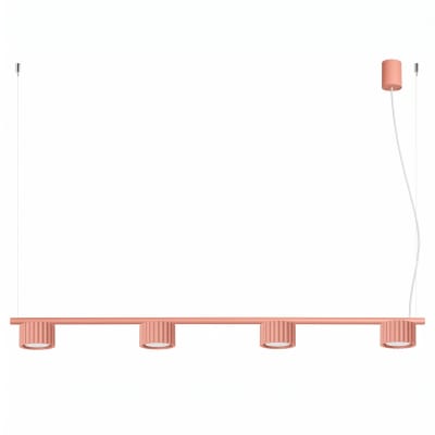 Lustres aluminium pêche h 208 cm