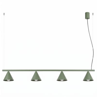 Lustres acier vert olive h 215 cm