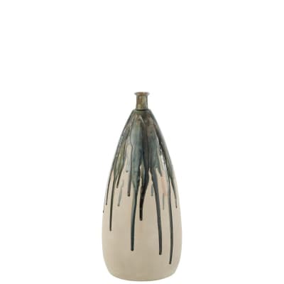 Vase haut peint en céramique 22x22x51 cm