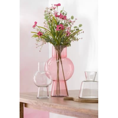 Vase boule en verre transparent 18x18x22 cm