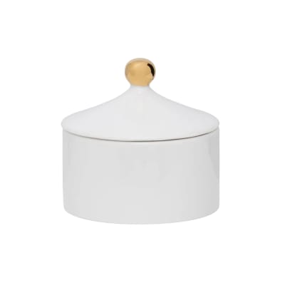 Pot à sucre en céramique blanche ø 9.5 * 9 cm