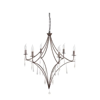 Lustre avec pampilles en verre