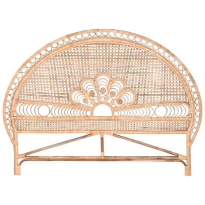 Tête de lit en rotin et bambou marron 175x3x130 cm