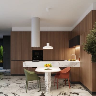 Suspension blanche de style minimaliste