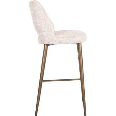 Tabouret de bar rembourré à pieds métalliques