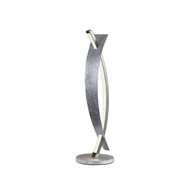 Lampe à poser led en métal argent