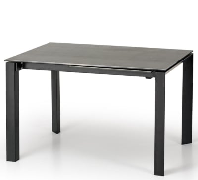 Table industrielle extensible céramique gris et noir