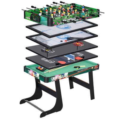 Table multi-jeux 6-en-1 mdf inox multicolore
