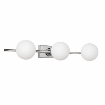 Applique murale métal chromé verre opale 3 globes ø11 cm g9